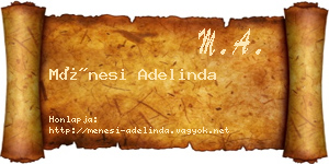 Ménesi Adelinda névjegykártya